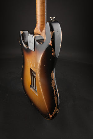 Luxxtone Guitars Choppa S Faded 3 Colour Sunburst #0182