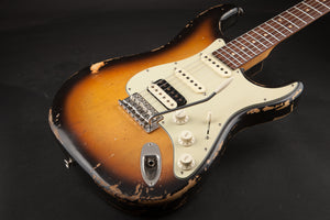 Luxxtone Guitars Choppa S Faded 3 Colour Sunburst #0182