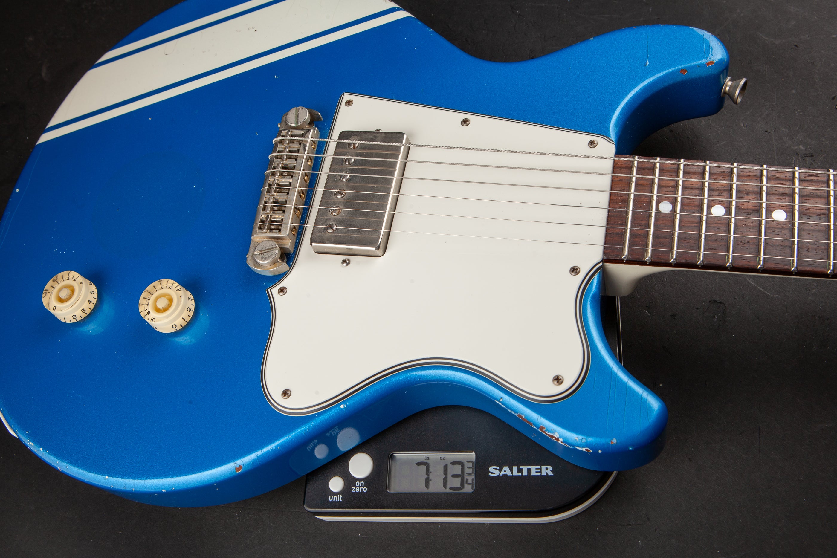 Rock n Roll Relics Thunders Lake Placid Blue with Competition Stripe #15287-T