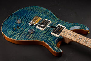 PRS Guitars: Custom 24 10-Top Limited Flame Maple Neck River Blue #243517