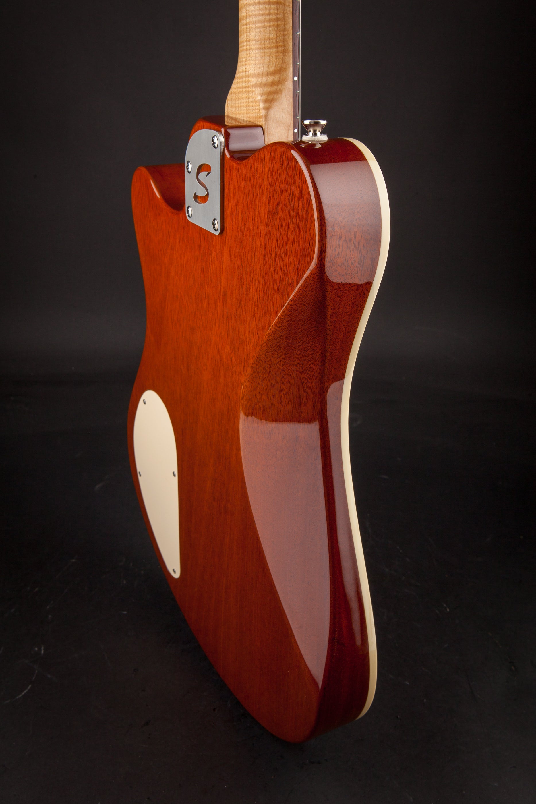 Smitty Guitars: Model 2 with Flame Maple Neck & One Piece Mahogany Back- Sunburst
