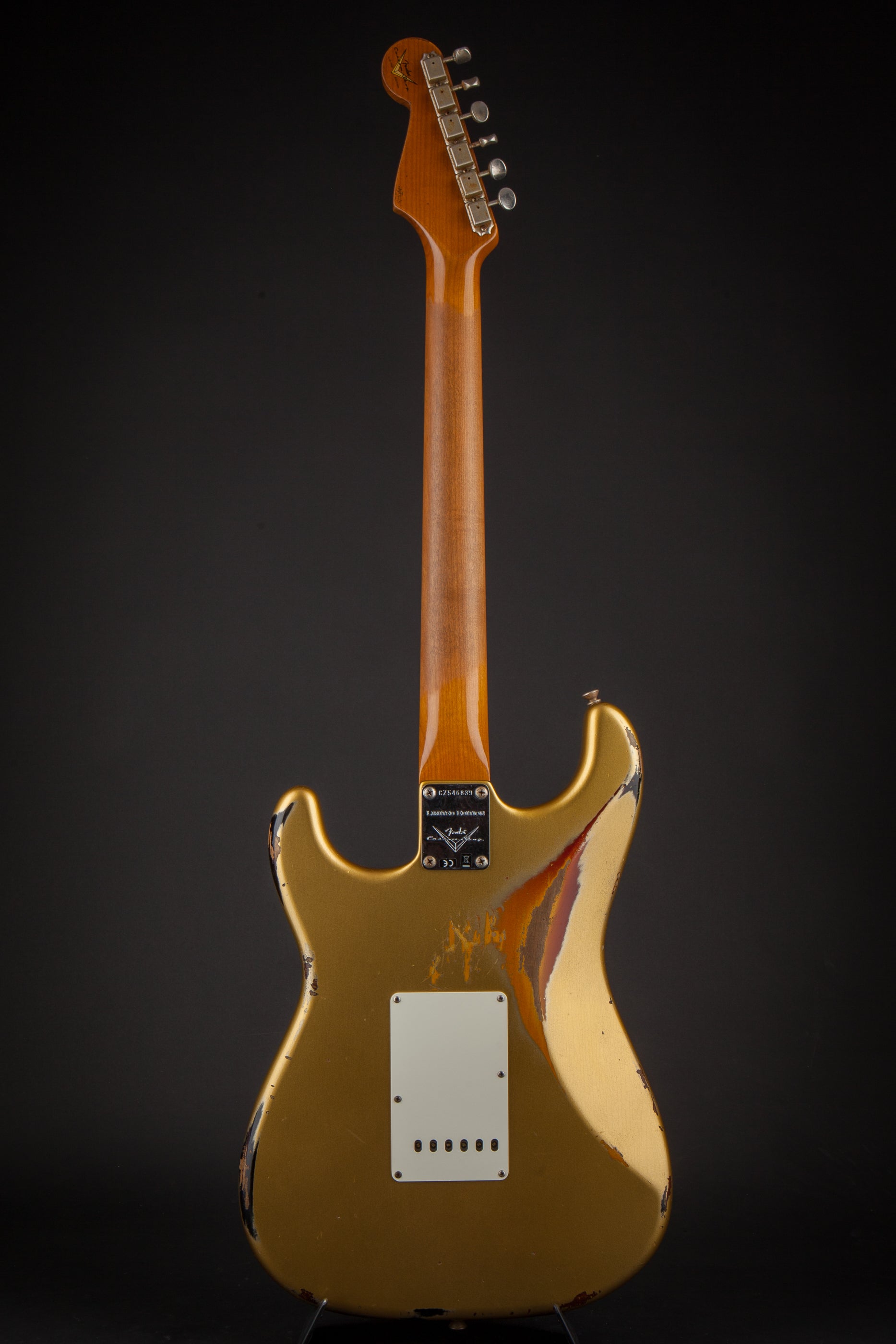 Fender Custom Shop:Ltd Roasted Poblano Stratocaster Heavy Relic Gold Over Sunburst #CZ546839