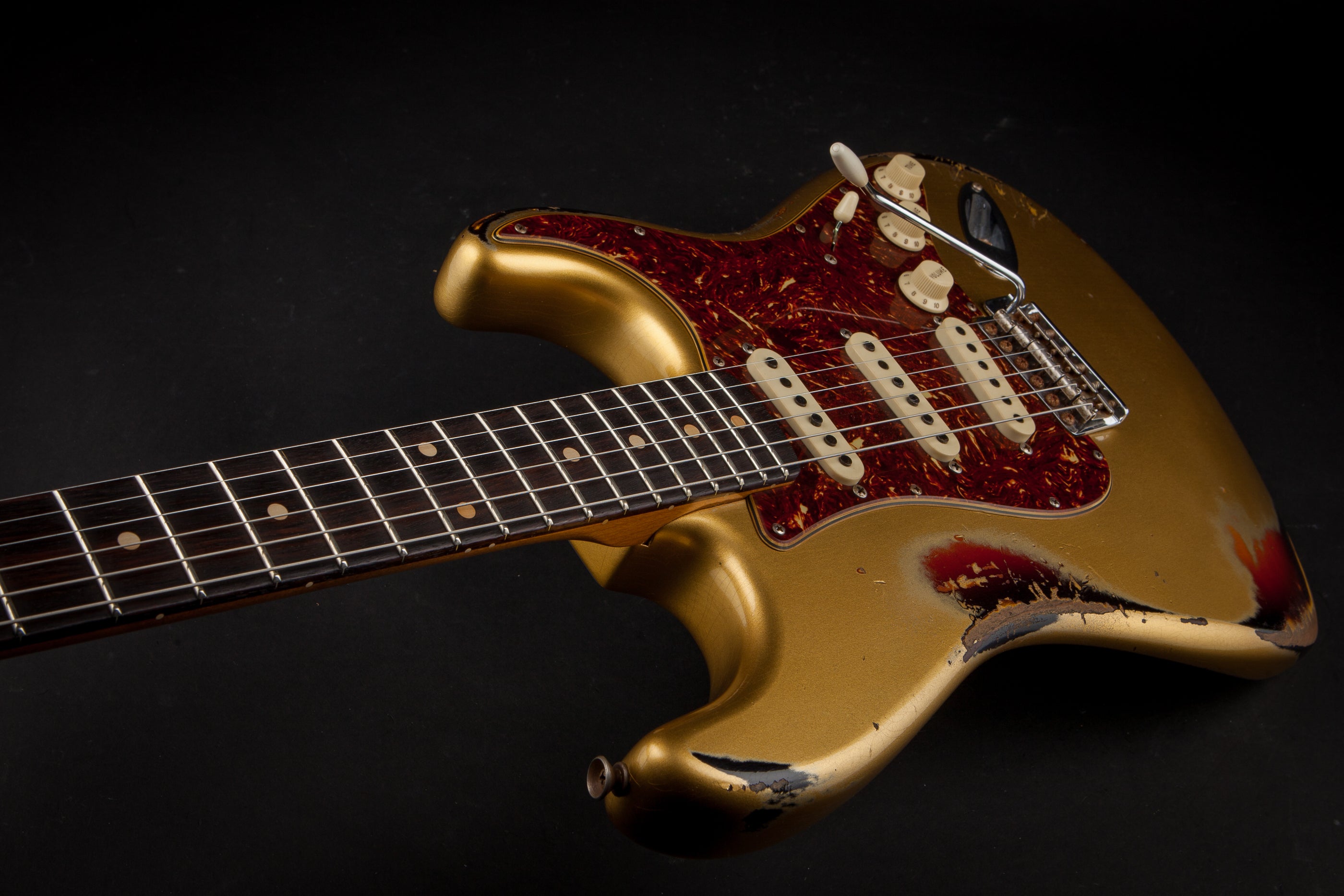 Fender Custom Shop:Ltd Roasted Poblano Stratocaster Heavy Relic Gold Over Sunburst #CZ546839