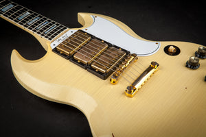 Gibson Custom Shop:Historic SG Custom 3 PU, Classic White Heavy Aged #082411