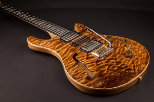 PRS Guitars: Wood Library Special Semi-Hollow Copperhead Quilt with Roasted Flame Maple Neck #0327893