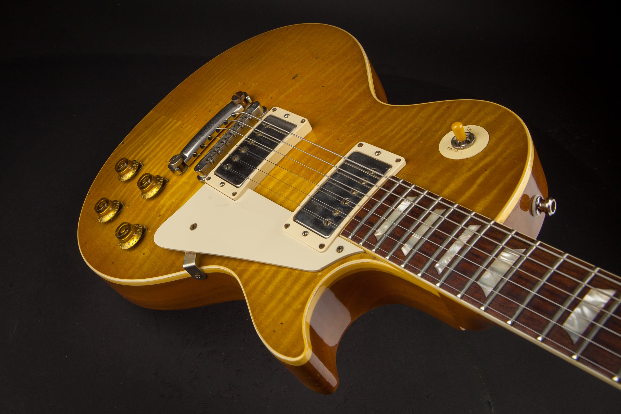 Gibson Custom Shop: Collector's Choice #45A 1959 Aged Les Paul "Danger 'Burst" #90676. CC#45A 059