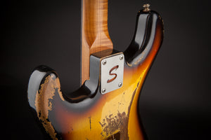 Smitty Guitars HZ Inspired Classic S with Mastergrade Roasted Flame Maple Neck