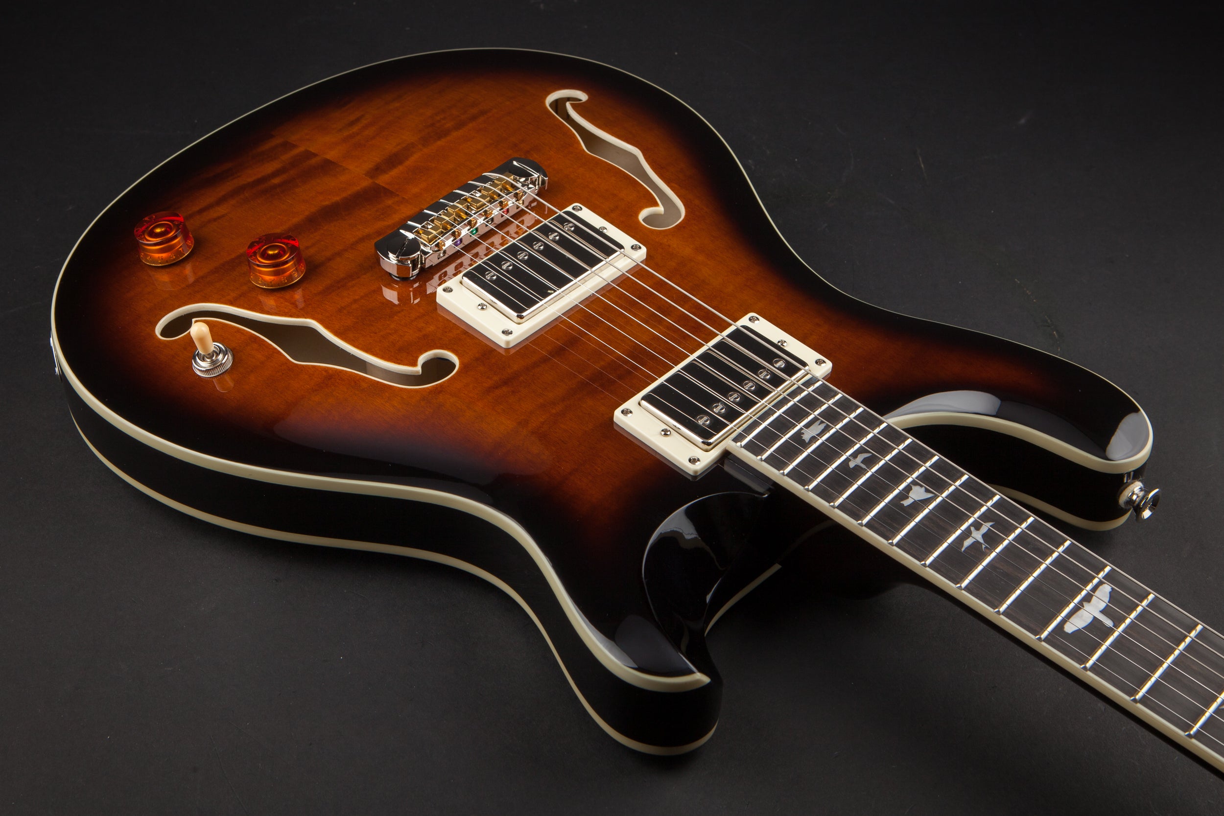 PRS Guitars: SE Hollowbody II Black Gold Burst #F21998