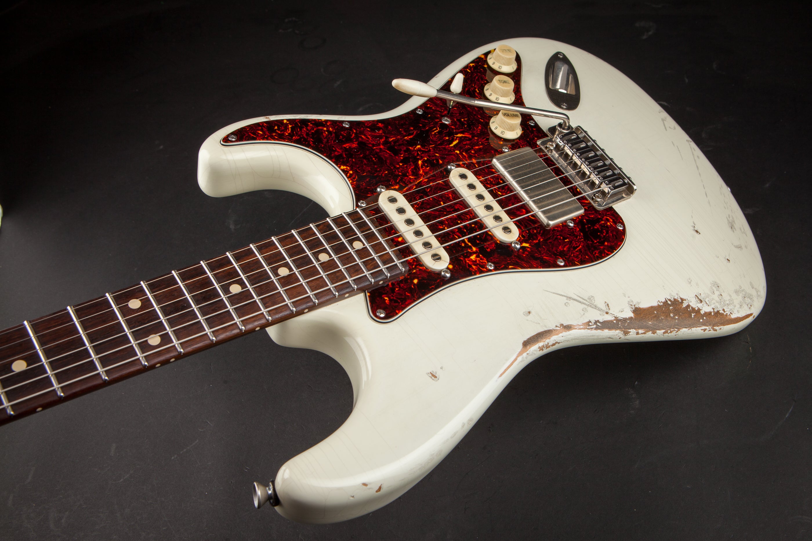 Tom Anderson: Icon Classic Olympic White (In Distress Level 3) W/Rosewood Neck #09-24-20P