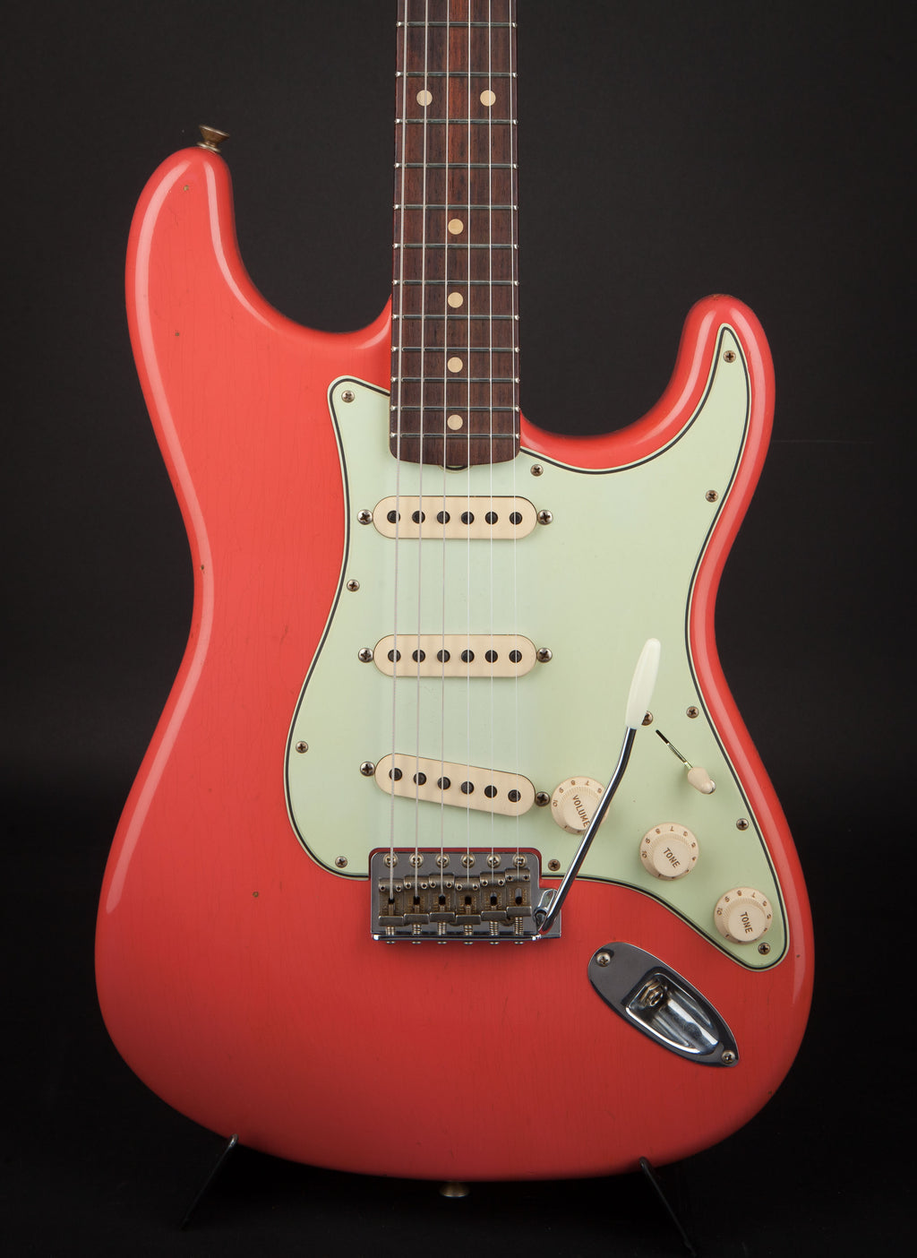 Fender Custom Shop:60 Stratocaster Journeyman Faded Fiesta Red R96337