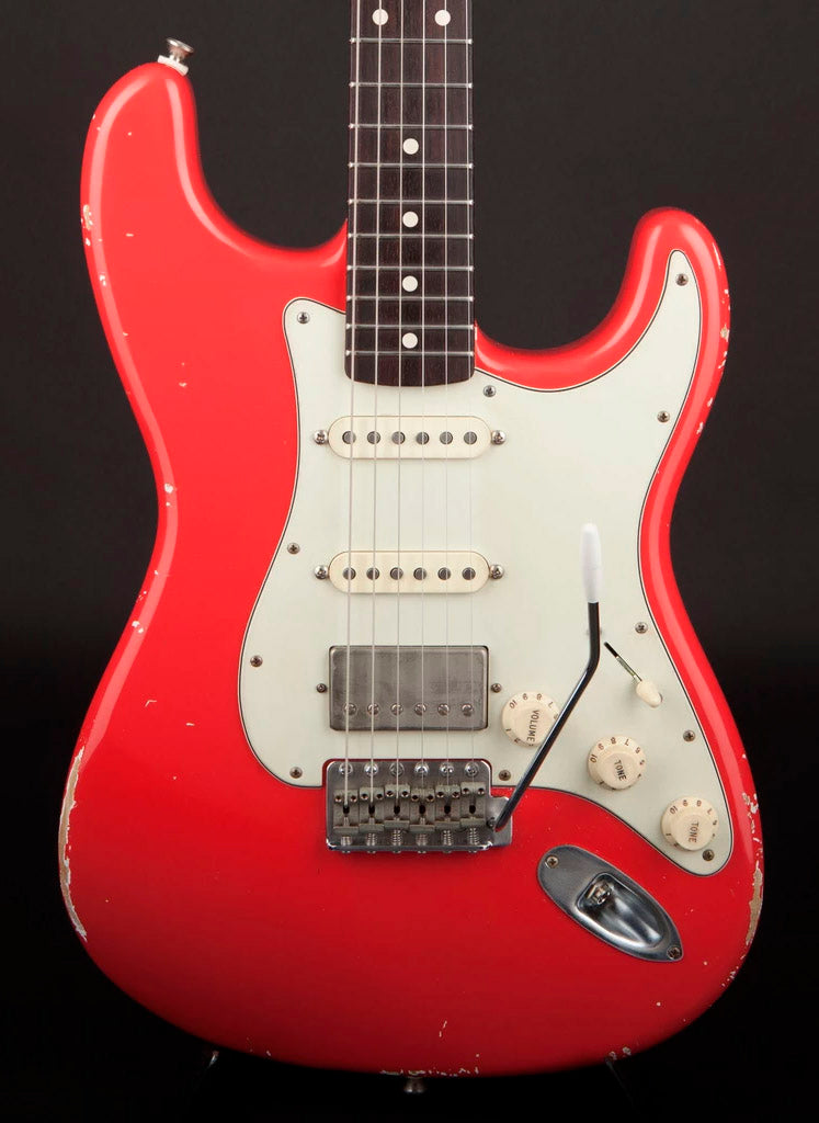 Smitty Guitars: 60's Classic S Fiesta Red with Mastergrade Roasted Flame Maple Neck