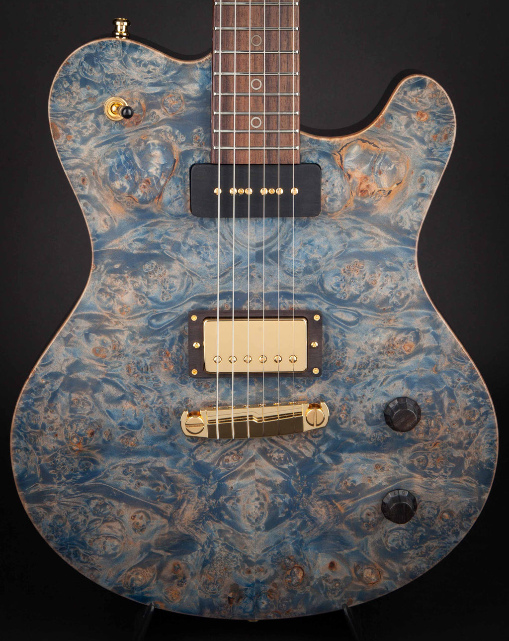 Nik Huber Dolphin Exceptional Burl Top Special Starry Night Blue #62309