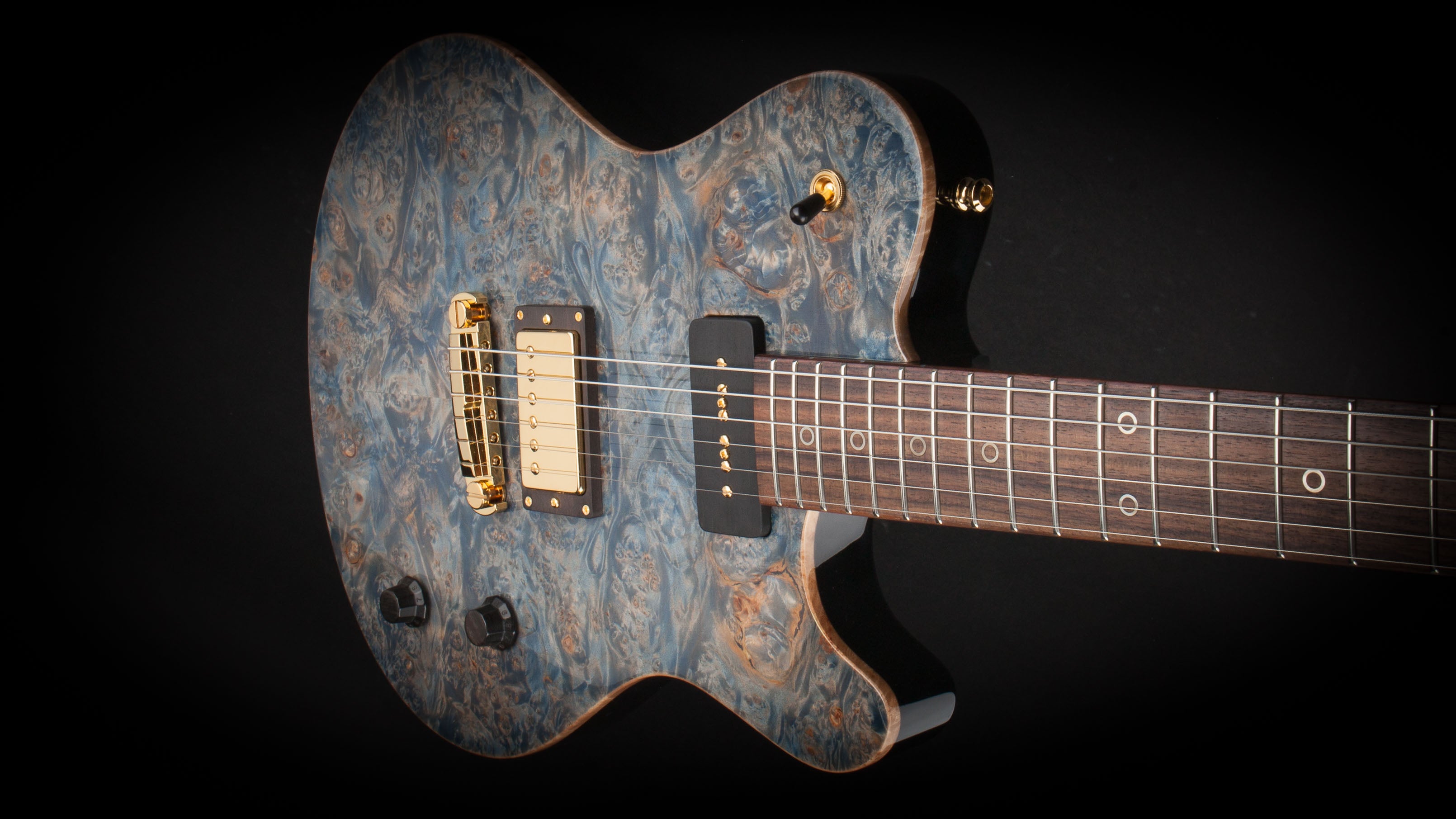 Nik Huber Dolphin Exceptional Burl Top Special Starry Night Blue #62309