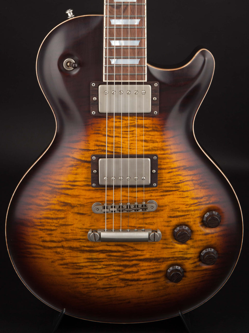 Nik Huber Orca 59 Super Hollow Tiger Eye Burst & Brazilian Fingerboard #62265