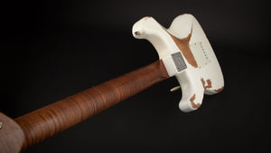 Smitty Guitars 60's S Style Olympic White with Mastergrade Roasted Flame Maple Neck