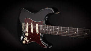 Smitty Guitars 60's S Style Black with Mastergrade Roasted Flame Maple Neck