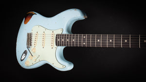 Smitty Guitars: Classic S Sonic Blue over Sunburst