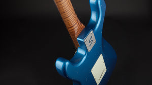 Smitty Guitars: Classic S Lake Placid Blue with Mastergrade Roasted Birdseye Maple Neck